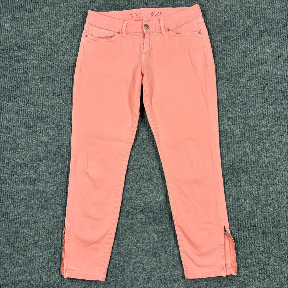 The Limited Denim 678 Womens Coral Skinny Jeans Size 6 Ankle Zip Stretch Y2K